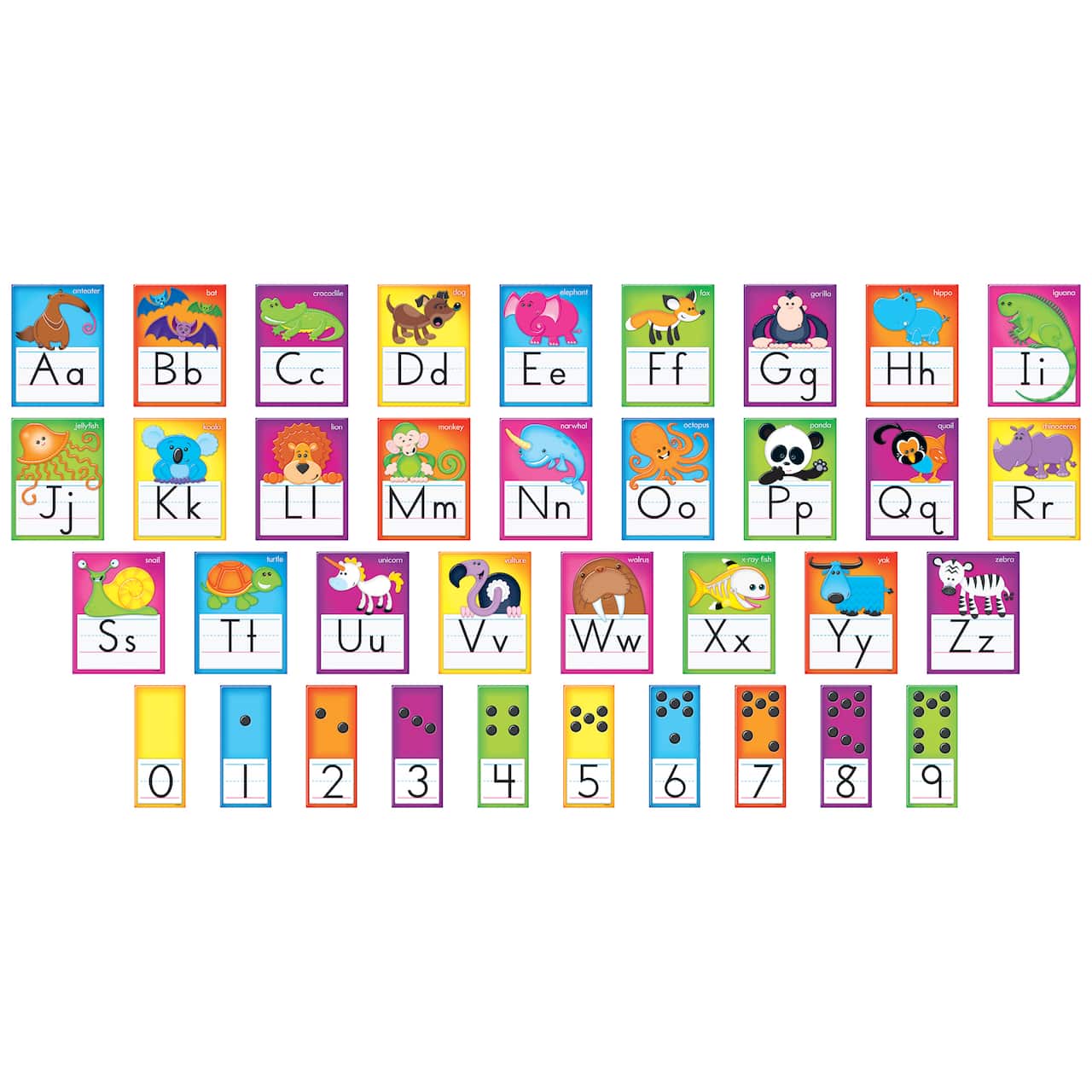 Trend Enterprises Awesome Animals Alphabet Cards Bulletin Board Set